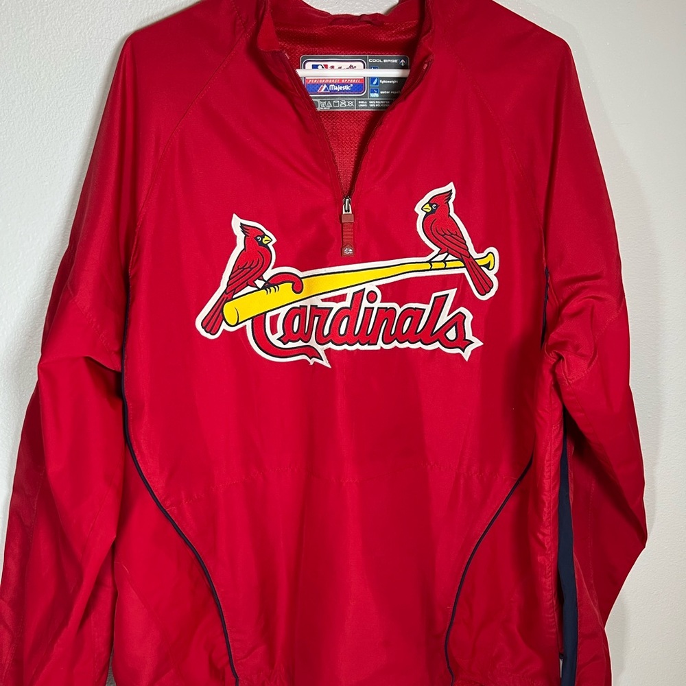 Majestic St. Louis Cardinals Pullover Jacket size L